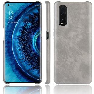 For Oppo Find X2 Shockproof Litchi Texture PC + PU Case(Gray)