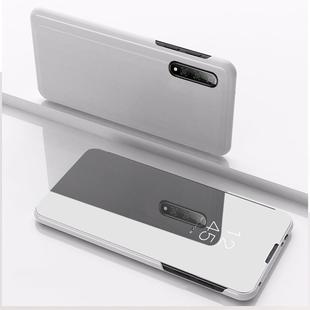 For Sony Xperia1 II Plated Mirror Horizontal Flip Leather Case with Holder(Silver)