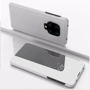 For Xiaomi Redmi Note9 Pro/Note9 Pro Max/Note 9S Plated Mirror Horizontal Flip Leather Case with Holder(Silver)