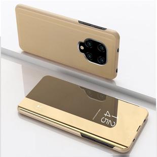 For Xiaomi Redmi Note9 Pro/Note9 Pro Max/Note 9S Plated Mirror Horizontal Flip Leather Case with Holder(Gold)
