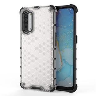 For OPPO Reno3 5G Shockproof Honeycomb PC + TPU Case(White)