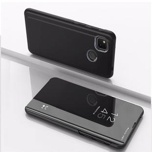 For Google Pixel 4a Plated Mirror Horizontal Flip Leather Case with Holder(Black)