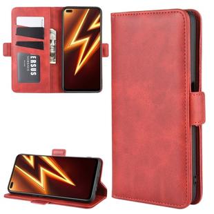 For OPPO Realme 6 Pro Dual-side Magnetic Buckle Horizontal Flip Leather Case with Holder & Card Slots & Wallet(Red)