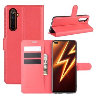 For OPPO Realme 6 Pro Litchi Texture Horizontal Flip Protective Case with Holder & Card Slots & Wallet(Red)