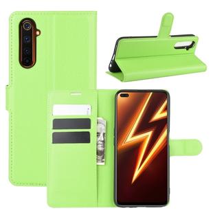 For OPPO Realme 6 Pro Litchi Texture Horizontal Flip Protective Case with Holder & Card Slots & Wallet(Green)