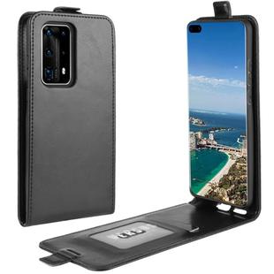 For Huawei P40 Pro+/P40 Pro Plus R64 Texture Single Vertical Flip Leather Protective Case with Card Slots & Photo Frame(Black)