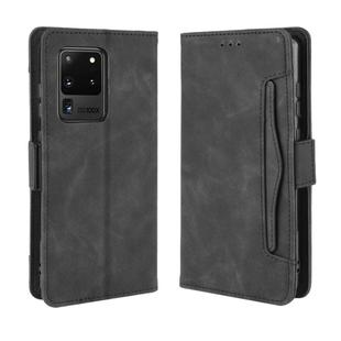 For Galaxy S20 Ultra/S20 Ultra 5G Wallet Style Skin Feel Calf Pattern Leather Case with Separate Card Slot(Black)