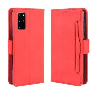 For Galaxy S20+/S20+5G Wallet Style Skin Feel Calf Pattern Leather Case with Separate Card Slot(Red)