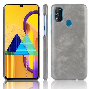 For Galaxy M21 Shockproof Litchi Texture PC + PU Case(Gray)