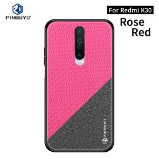 For Xiaomi  RedMi K30 PINWUYO Rong Series  Shockproof PC + TPU+ Chemical Fiber Cloth Protective Cover(Red)