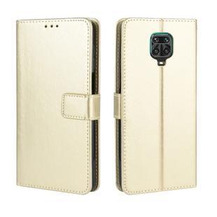 For Xiaomi Redmi Note 9 Pro / Note 9s / Note 9 Pro Max Retro Crazy Horse Texture Horizontal Flip PU Leather Case with Holder & Card Slots & Photo Frame(Gold)