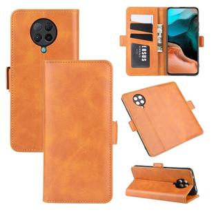 For Xiaomi Redmi K30 Pro Dual-side Magnetic Buckle Horizontal Flip Leather Case with Holder & Card Slots & Wallet(Yellow)