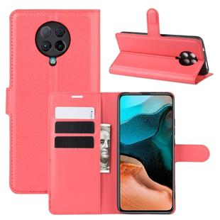 For Xiaomi Redmi K30 Pro Litchi Texture Horizontal Flip Protective Case with Holder & Card Slots & Wallet(Red)