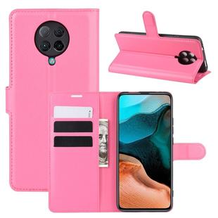 For Xiaomi Redmi K30 Pro Litchi Texture Horizontal Flip Protective Case with Holder & Card Slots & Wallet(Rose Red)