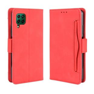 For  Huawei nova 7i/P40 lite/Nova 6SE Wallet Style Skin Feel Calf Pattern Leather Case ，with Separate Card Slot(Red)