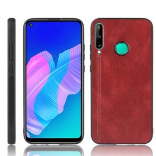 For Huawei P40 lite E / Y7P Shockproof Sewing Cow Pattern Skin PC + PU + TPU Case(Red)