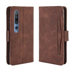 For Xiaomi Mi 10 / Mi 10 Pro 5G Wallet Style Skin Feel Calf Pattern Leather Case with Separate Card Slots(Brown)