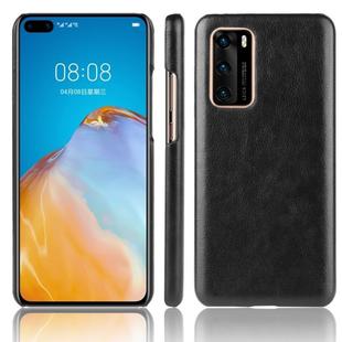 For Huawei P40 Shockproof Litchi Texture PC + PU Case(Black)