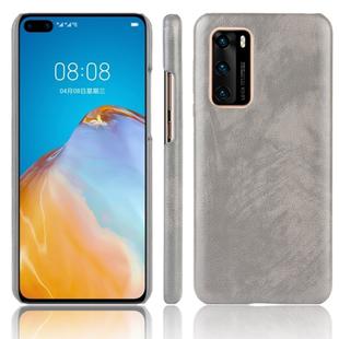 For Huawei P40 Shockproof Litchi Texture PC + PU Case(Gray)