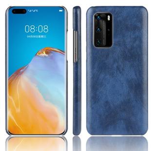 For Huawei P40 Pro Shockproof Litchi Texture PC + PU Case(Blue)