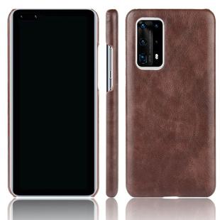 For Huawei P40 Pro+/P40 Pro Plus Shockproof Litchi Texture PC + PU Case(Brown)