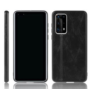 For Huawei P40 Pro+  Shockproof Sewing Cow Pattern Skin PC + PU + TPU Case(Black)