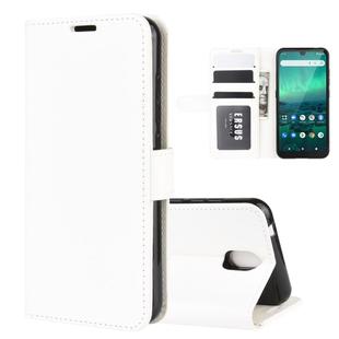 For Nokia 1.3 R64 Texture Single Horizontal Flip Protective Case with Holder & Card Slots & Wallet& Photo Frame(White)