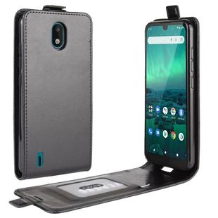 For Nokia 1.3 R64 Texture Single Vertical Flip Leather Protective Case with Card Slots & Photo Frame(Black)