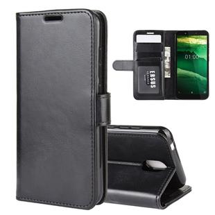 For Nokia C1 R64 Texture Single Horizontal Flip Protective Case with Holder & Card Slots & Wallet& Photo Frame(Black)