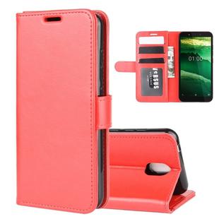 For Nokia C1 R64 Texture Single Horizontal Flip Protective Case with Holder & Card Slots & Wallet& Photo Frame(Red)