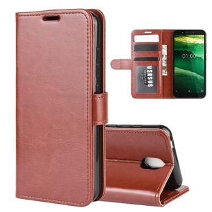 For Nokia C1 R64 Texture Single Horizontal Flip Protective Case with Holder & Card Slots & Wallet& Photo Frame(Brown)