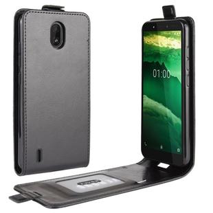 For Nokia C1 R64 Texture Single Vertical Flip Leather Protective Case with Card Slots & Photo Frame(Black)