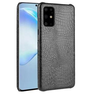 For Galaxy S20+ / S20 Plus Shockproof Crocodile Texture PC + PU Case(Black)