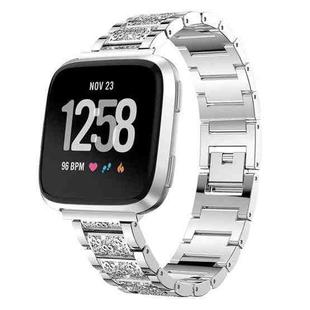 For Huami 1 / Huami 2 / Ticwatch1 / Ticwatch Pro / Samsung Galaxy Watch 46mm / Samsung S3 / Huawei Watch 2 Pro / Huawei GT / Honor Magic Full Diamond Metal 22mm Watch Band(Silver)