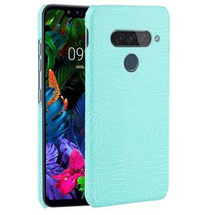 For LG G8S ThinQ Shockproof Crocodile Texture PC + PU Case(Light green)
