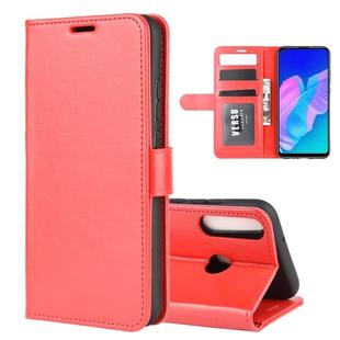 For Huawei P40 lite E R64 Texture Single Horizontal Flip Protective Case with Holder & Card Slots & Wallet& Photo Frame(Red)