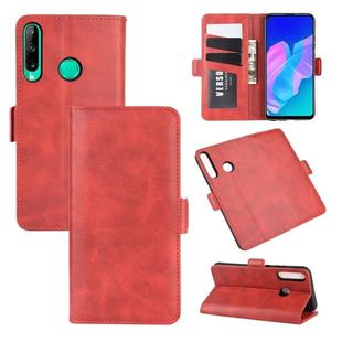 For Huawei P40 Lite E / Y7P Dual-side Magnetic Buckle Horizontal Flip Leather Case with Holder & Card Slots & Wallet(Red)