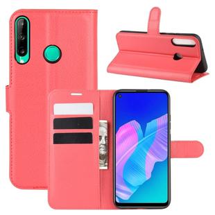 For Huawei P40 Lite E / Y7P Litchi Texture Horizontal Flip Protective Case with Holder & Card Slots & Wallet(Red)