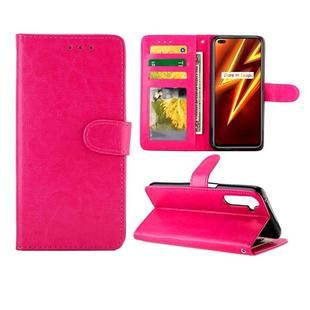 For OPPO Realme6 Pro Crazy Horse Texture Leather Horizontal Flip Protective Case with Holder & Card Slots & Wallet & Photo Frame(Magenta)