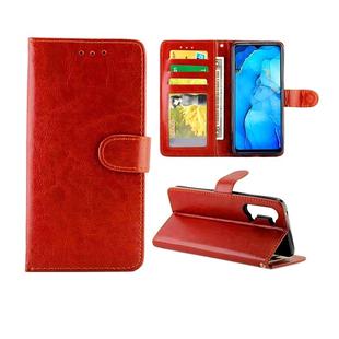 For OPPO Reno3 Crazy Horse Texture Leather Horizontal Flip Protective Case with Holder & Card Slots & Wallet & Photo Frame(Brown)