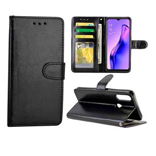 For OPPO A31/A8 Crazy Horse Texture Leather Horizontal Flip Protective Case with Holder & Card Slots & Wallet & Photo Frame(black)