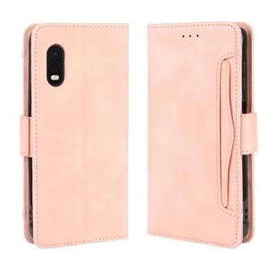 For Galaxy Xcover Pro Wallet Style Skin Feel Calf Pattern Leather Case with Separate Card Slot(Pink)