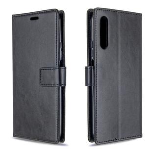 For Huawei Y9S Crazy Horse Texture Horizontal Flip Leather Case with Holder & Card Slots & Wallet & Photo Frame(black)