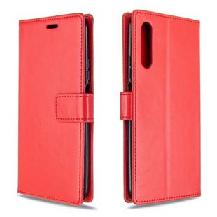 For Huawei Y9S Crazy Horse Texture Horizontal Flip Leather Case with Holder & Card Slots & Wallet & Photo Frame(red)