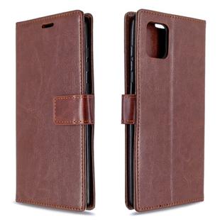 For Galaxy A81 Crazy Horse Texture Horizontal Flip Leather Case with Holder & Card Slots & Wallet & Photo Frame(brown)