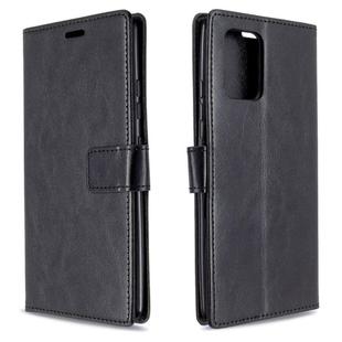 For Galaxy A91 Crazy Horse Texture Horizontal Flip Leather Case with Holder & Card Slots & Wallet & Photo Frame(black)