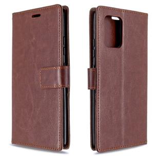 For Galaxy A91 Crazy Horse Texture Horizontal Flip Leather Case with Holder & Card Slots & Wallet & Photo Frame(brown)