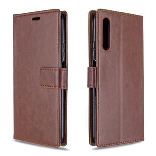 For Huawei Y9S Crazy Horse Texture Horizontal Flip Leather Case with Holder & Card Slots & Wallet & Photo Frame(brown)