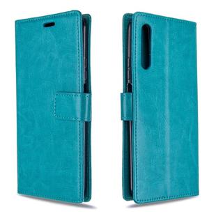 For Huawei Y9S Crazy Horse Texture Horizontal Flip Leather Case with Holder & Card Slots & Wallet & Photo Frame(blue)