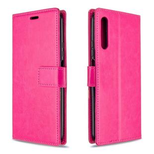 For Huawei Y9S Crazy Horse Texture Horizontal Flip Leather Case with Holder & Card Slots & Wallet & Photo Frame(rose)